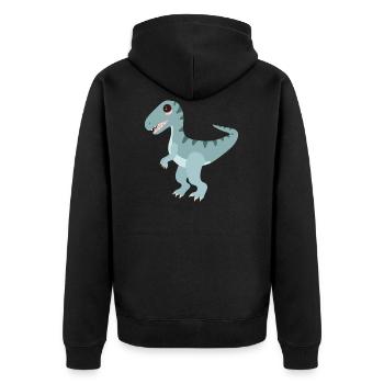 Velociraptor - Veste à capuche bio Premium Unisexe - noir - Dos - Nico (187cm)