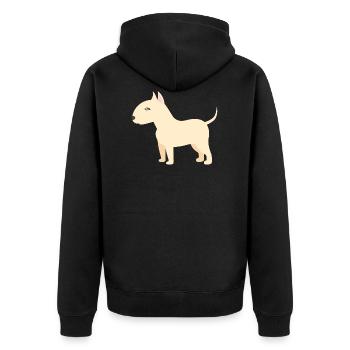Bull terrier - Veste à capuche bio Premium Unisexe - noir - Dos - Nico (187cm)