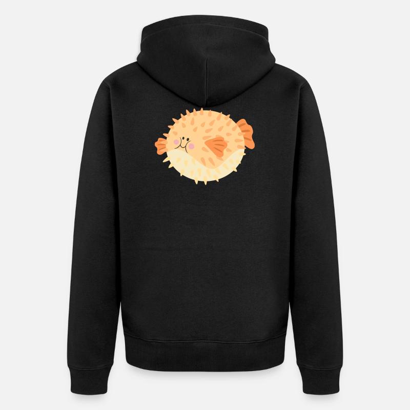 Poisson-globe - Veste à capuche bio Premium Unisexe - noir