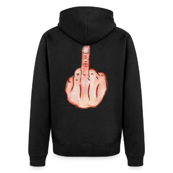 doigt d honneur - Veste à capuche bio Premium Unisexe - noir - Dos - Nico (187cm)