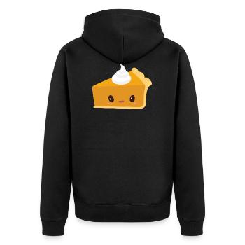 Pumpkin pie - Unisex Premium Organic Zip Hoodie - black - Back - Nico (187cm)