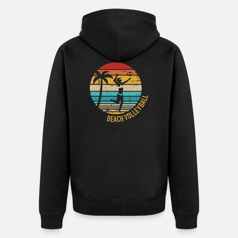 voleibol de playa - Chaqueta con capucha prémium ecológica unisex - negro