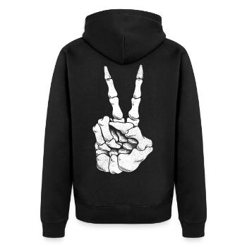 Squelet costume d’Halloween Peace - Veste à capuche bio Premium Unisexe - noir - Dos - Nico (187cm)