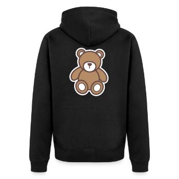 ours en peluche - Veste à capuche bio Premium Unisexe - noir - Dos - Nico (187cm)