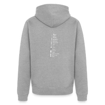 ordre de coup d'ancien - Veste à capuche bio Premium Unisexe - gris chiné - Dos - Nico (187cm)