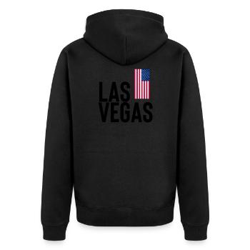 Las Vegas - Veste à capuche bio Premium Unisexe - noir - Dos - Nico (187cm)