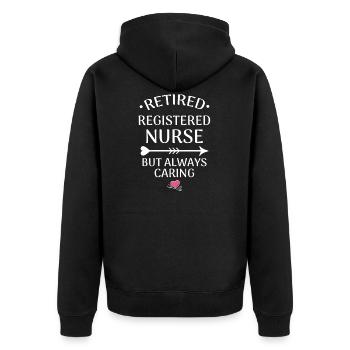 Pension d'infirmière autorisée - Veste à capuche bio Premium Unisexe - noir - Dos - Nico (187cm)
