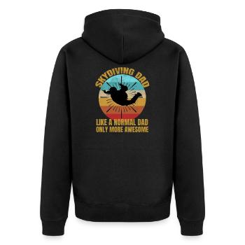 Papa Parachutisme Drôle Cadeau Papa - Veste à capuche bio Premium Unisexe - noir - Dos - Nico (187cm)