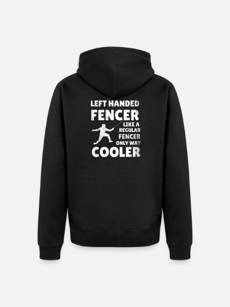 Fencing left-handed | Left handed fencer - Unisex Premium Organic Zip Hoodie - black