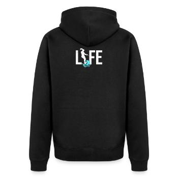Water Skiing Is Life | Water Skiing Gifts - Unisex Premium Organic Zip Hoodie - black - Back - Nico (187cm)