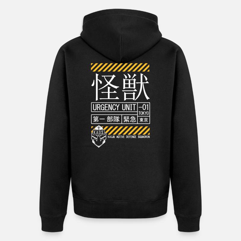 Kaiju Squadron K.A.D.S. - Unisex Premium Bio Zip Hoodie - Schwarz
