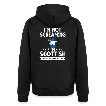 Cadeau de vacances Ecosse Ecosse - Veste à capuche bio Premium Unisexe - noir - Dos - Nico (187cm)