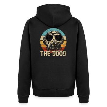 Goldendoodle Dog The Dood Cadeau rétro drôle - Veste à capuche bio Premium Unisexe - noir - Dos - Nico (187cm)