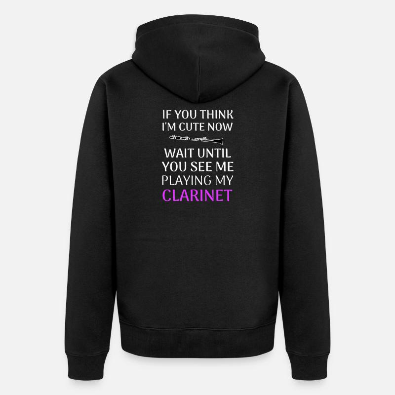 Clarinette clarinette clarinette cadeau femmes - Veste à capuche bio Premium Unisexe - noir