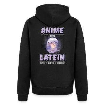 Anime Spruch Cosplay Manga Geek Geschenk lustig - Unisex Premium Bio Zip Hoodie - Schwarz - Hinten - Nico (187cm)