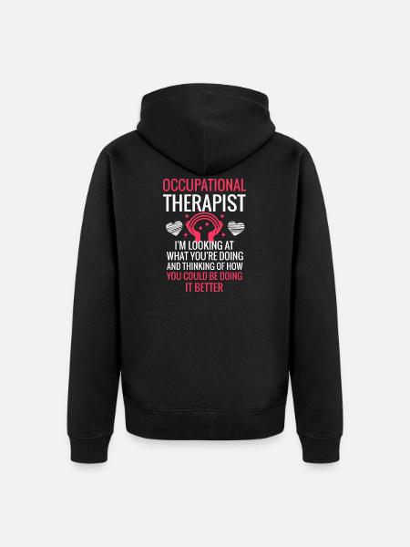 Ergoterapeut gave | Ergoterapeut - Premium økologisk unisex-hættejakke - sort