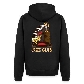 Jazz Club Jam Session Jazz Amateurs Design - Veste à capuche bio Premium Unisexe - noir - Dos - Nico (187cm)