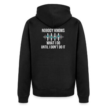 Sound Engineer Gift Sound Engineer Sound Engineer - Unisex Premium Organic Zip Hoodie - black - Back - Nico (187cm)