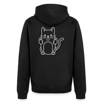 Chat Chat Chat - Veste à capuche bio Premium Unisexe - noir - Dos - Nico (187cm)
