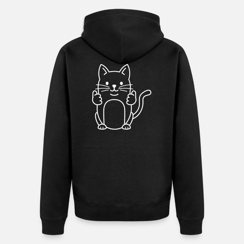 Chat Chat Chat - Veste à capuche bio Premium Unisexe - noir