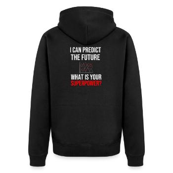 Data Scientist Gifts | Big Data Data Science - Unisex Premium Organic Zip Hoodie - black - Back - Nico (187cm)