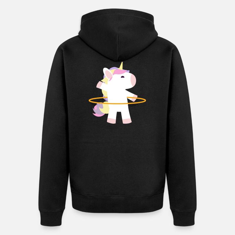 Licorne - Veste à capuche bio Premium Unisexe - noir