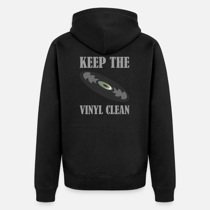 Disque keep the vinyle clean - Veste à capuche bio Premium Unisexe - noir