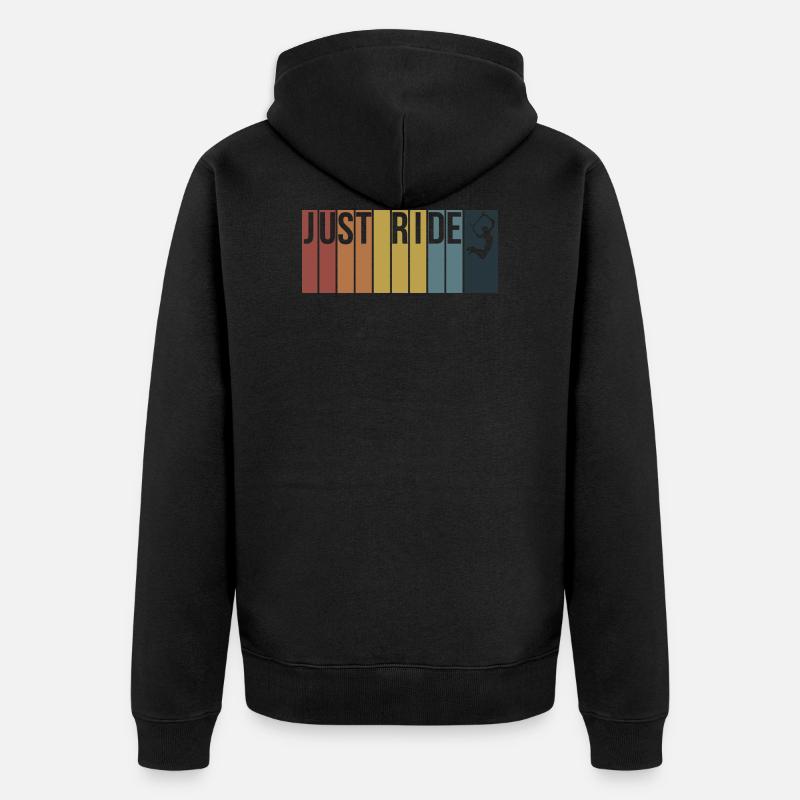 Just ride 6 - Unisex Premium Bio Zip Hoodie - Schwarz