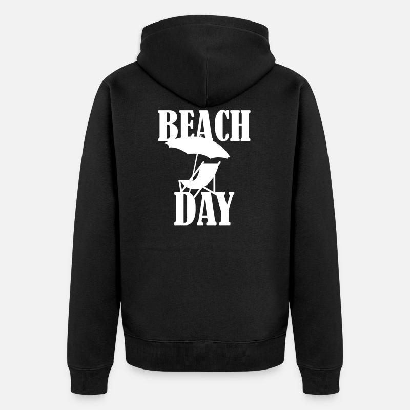Chaise longue Beach Day - Veste à capuche bio Premium Unisexe - noir