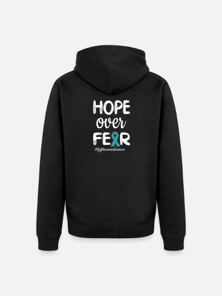 Gebärmutterhalskrebs Kämpferin Krebs Bewusstsein - Unisex Premium Bio Zip Hoodie - Schwarz