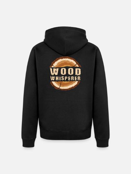 Murmures de bois - Veste à capuche bio Premium Unisexe - noir