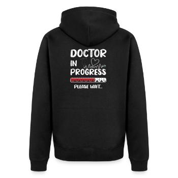 Étudiant en médecine Futur médecin Études de médecine - Veste à capuche bio Premium Unisexe - noir - Dos - Nico (187cm)