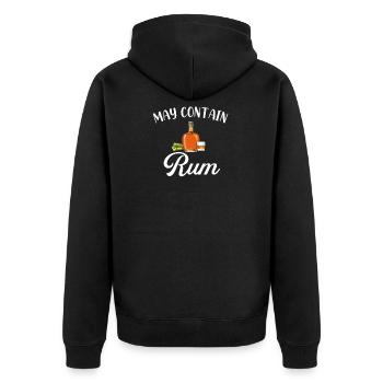 Peut contenir du rhum, du rhum - Veste à capuche bio Premium Unisexe - noir - Dos - Nico (187cm)