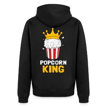 Popcorn Roi - Veste à capuche bio Premium Unisexe - noir - Dos - Nico (187cm)