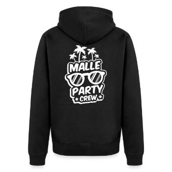 malle party crew - Veste à capuche bio Premium Unisexe - noir - Dos - Nico (187cm)