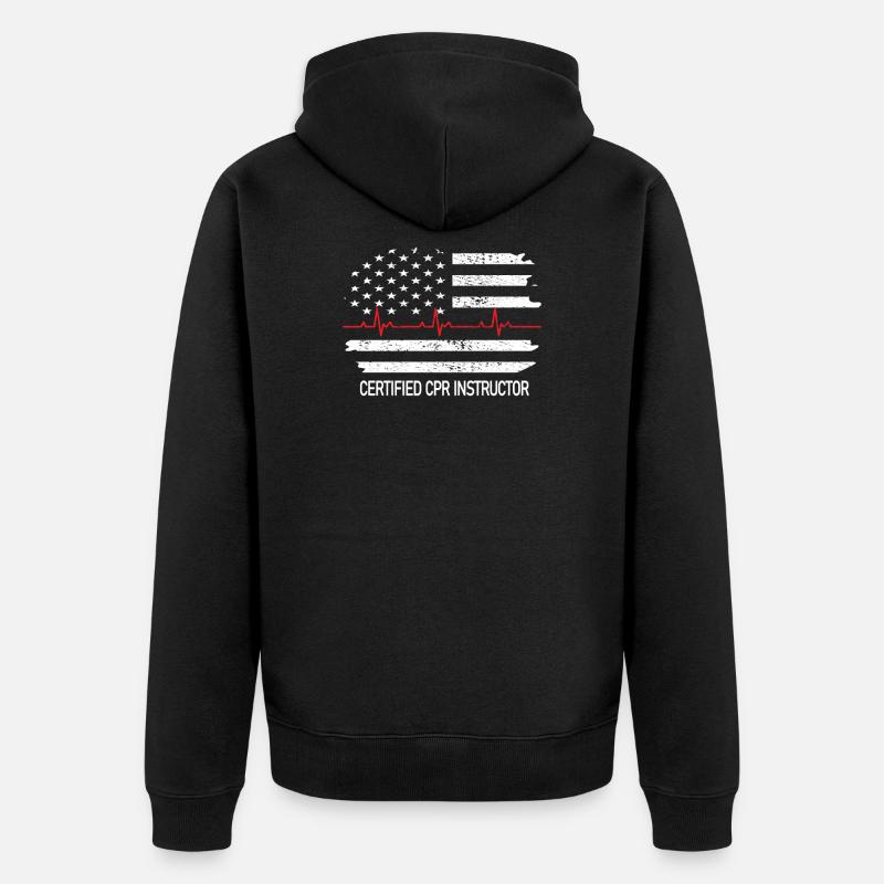 Réanimation cardiaque et pulmonaire - Veste à capuche bio Premium Unisexe - noir