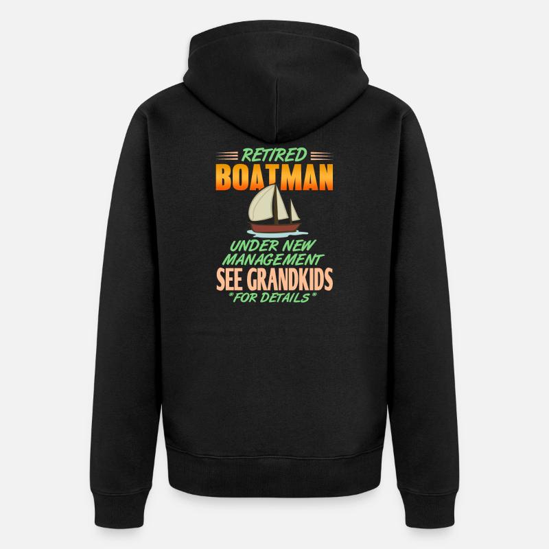 Bootsmann - Unisex Premium Bio Zip Hoodie - Schwarz