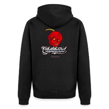 Conception de chili pour de vraies têtes de chili - Veste à capuche bio Premium Unisexe - noir - Dos - Nico (187cm)