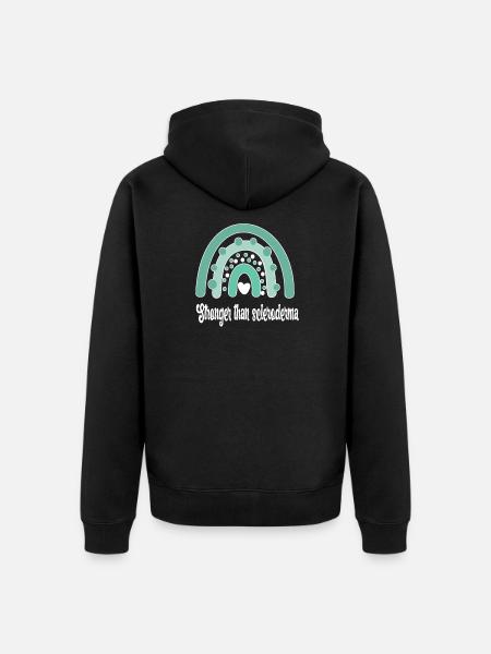 Scleroderma Fighter Teal Systemic Sclerosis - Unisex Premium Organic Zip Hoodie - black