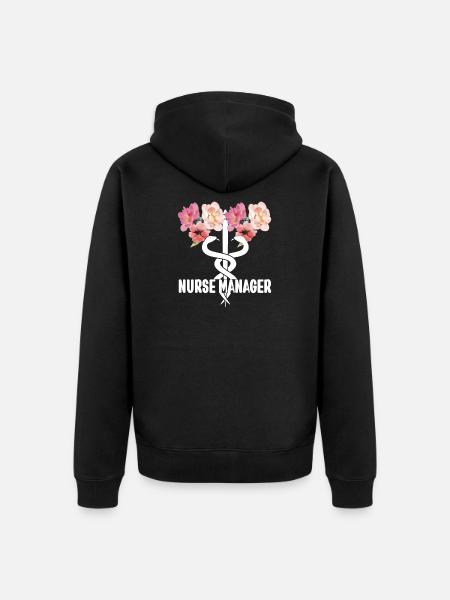 Head nurse gift nurse manager - Unisex Premium Organic Zip Hoodie - black