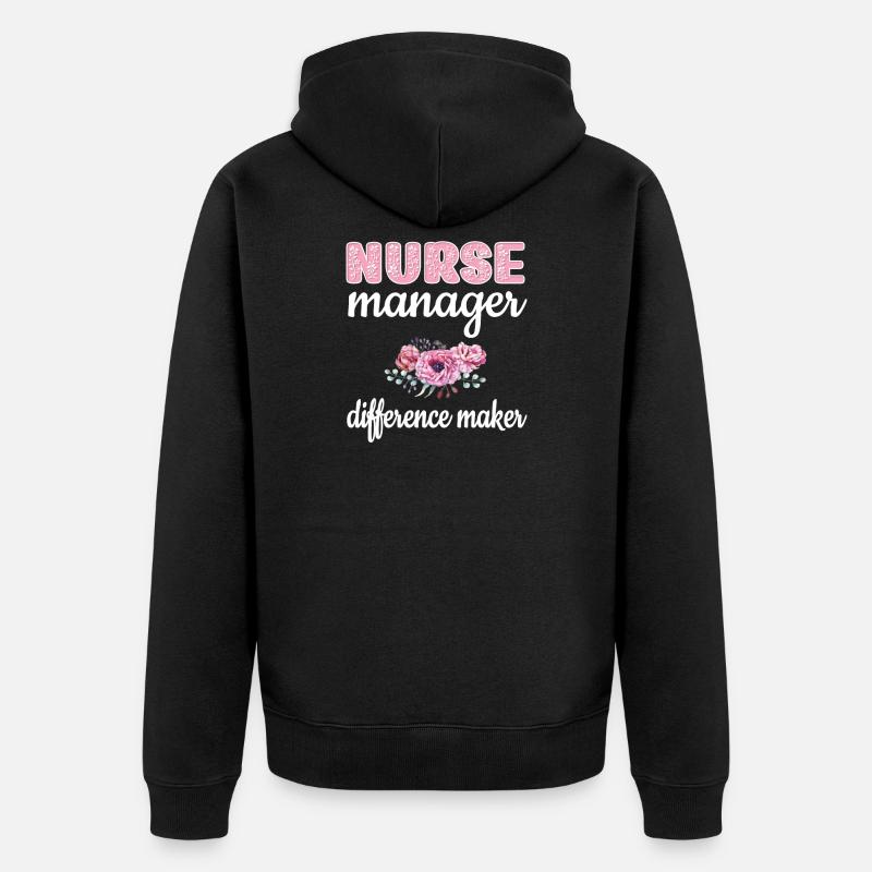 Infirmière infirmière-manager infirmière-infirmières - Veste à capuche bio Premium Unisexe - noir