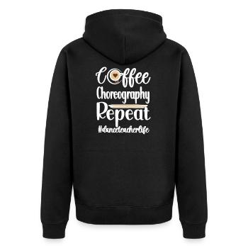 Tanzlehrer Anerkennung Tanzlehrerin Tanzunterricht - Unisex Premium Bio Zip Hoodie - Schwarz - Hinten - Nico (187cm)