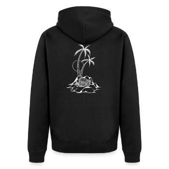 L’île avec un trésor - Veste à capuche bio Premium Unisexe - noir - Dos - Nico (187cm)