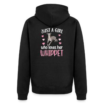 Whippet fille Whippet amant Whippet maman - Veste à capuche bio Premium Unisexe - noir - Dos - Nico (187cm)