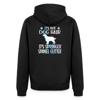Deutsch Springer Spaniel Owner Dog Lovers - Unisex Premium Organic Zip Hoodie - black - Back - Nico (187cm)