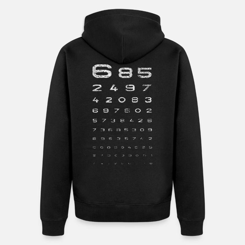 blanc - Veste à capuche bio Premium Unisexe - noir