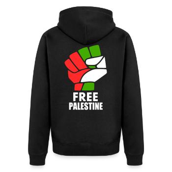 Free palestine - Veste à capuche bio Premium Unisexe - noir - Dos - Nico (187cm)