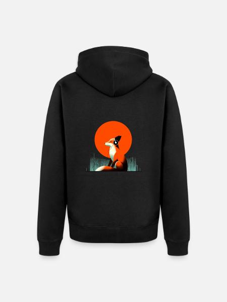 Musik Fuchs - Unisex Premium Bio Zip Hoodie - Schwarz