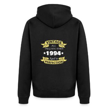 Vintage 1994 30 ans aged to perfection - Veste à capuche bio Premium Unisexe - noir - Dos - Nico (187cm)