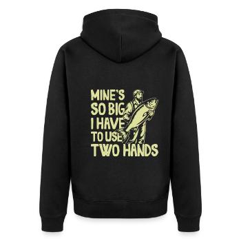 Des mines si grosses que je dois utiliser une perche à deux mains - Veste à capuche bio Premium Unisexe - noir - Dos - Nico (187cm)